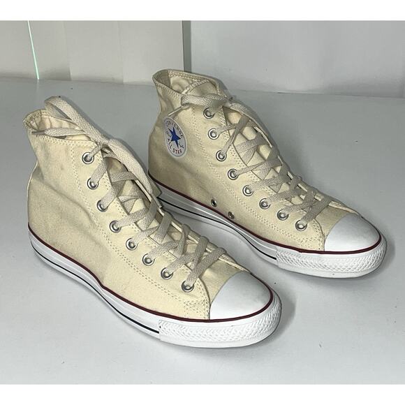 Converse Chuck Taylor All Star Mens 9 Womens 11 Natural White Hi Top Sneakers - Picture 3 of 11
